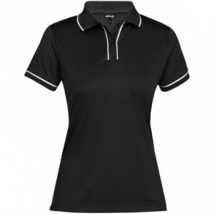 Ladies Osaka Golf Shirt - White and Black