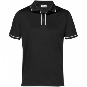 Men's Osaka Golf Shirt - White with Black Trim