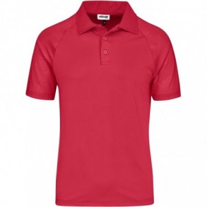 Men's Santorini Golf Shirt with Raglan Sleeves - Red
