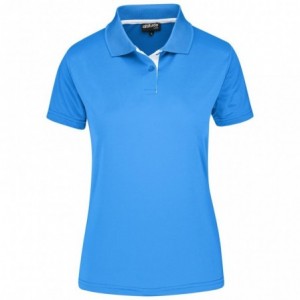 Ladies Tournament Golf Shirt - White with Black Trim