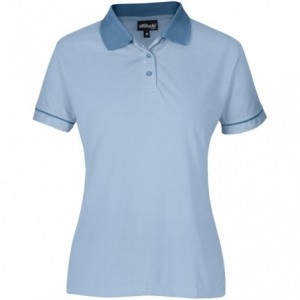 Ladies Verge Polycotton Golf Shirt - Light Blue