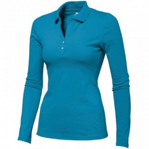 Slazenger Ladies Long Sleeve Zenith Golf Shirt - Aqua