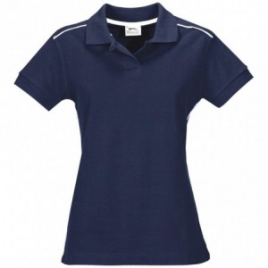 Ladies Backhand Golf Shirt - Navy (100% Honeycomb Cotton)
