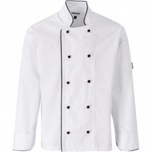 Unisex Long Sleeve Dijon Chef Jacket with Contrast Piping