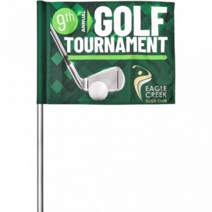 Hoppla Tournament Golf Flag Pre-Production Sample (42.5 x 34cm)