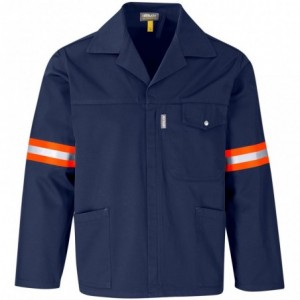 Site Premium Polycotton Reflective Jacket - Orange Tape