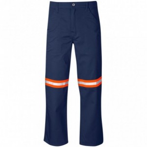 Site Premium Polycotton Pants - Reflective Legs - Orange Tape