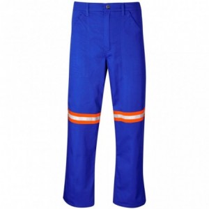 Site Premium Polycotton Pants - Orange &amp; Silver Reflective Tape