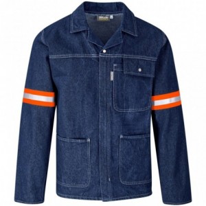 Cast Premium 100% Cotton 12oz Denim Jacket with Reflective Arms &amp; Back
