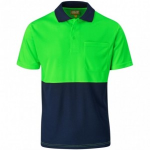 Inspector Two-Tone Hi-Viz Golf Shirt - 160g Polyester