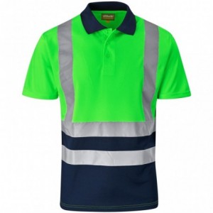 Surveyor Two-Tone Hi-Viz Reflective Golf Shirt (160g/m²)