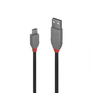 Lindy 36733 2m USB 2.0 Type A to Micro-B Cable, Anthra Line
