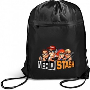 Northstar 210D Drawstring Bag with Zippered Pocket (33 x 44 cm)