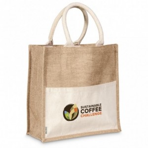 Okiyo Kachi Jute &amp; Cotton Tote Bag - 31 x 13 x 31