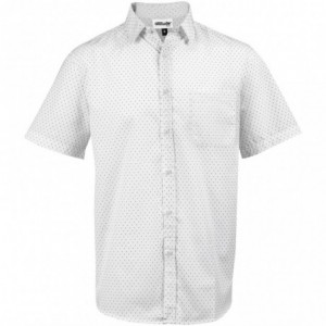Men's Short Sleeve Duke Printed Button-Down Shirt - White
