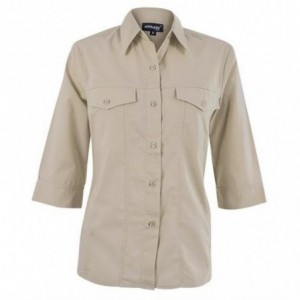 Ladies 3/4 Sleeve Sally Casual Shirt - Stone
