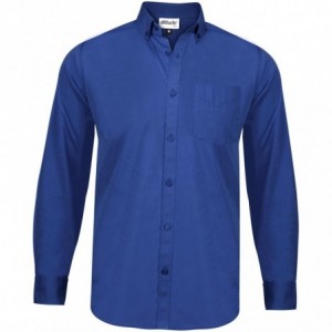 Mens Viscount Long Sleeve Shirt (110 g/m2) - Royal Blue