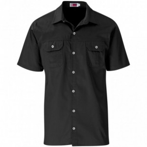 Wildstone Men's Short Sleeve 100% Cotton Twill Shirt