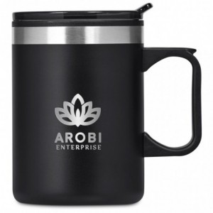 Kooshty Angelo Double-Wall Stainless Steel &amp; Plastic Mug – 360ml