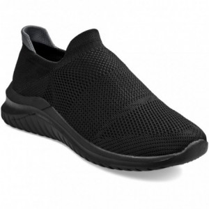 Unisex Comfort Slip-on Sneaker with 100% Polyester Knitted Upper