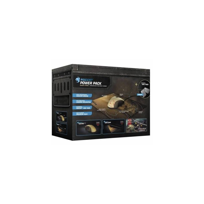 Roccat ROC-16-227 Military Bundle Desert Wired USB Mouse and Mouse Pad