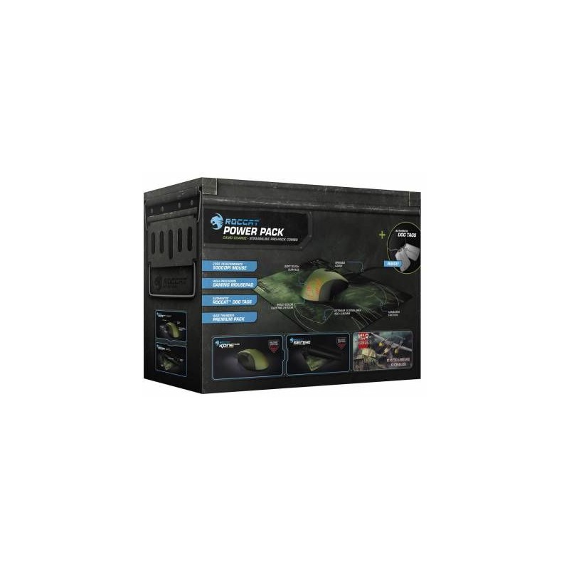 Roccat ROC-16-225 Military Bundle Camo Wired USB Mouse and Mouse Pad