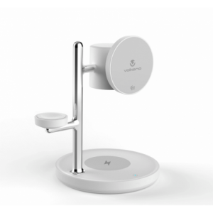 Volkano Lumen Series 3-in-1 Magnetic 25W Qi2.2 Wireless Charging Station - White