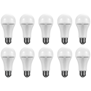 SWITCHED 9W A60 Rechargeable Fast Charge E27 LED WW - 10 PACK