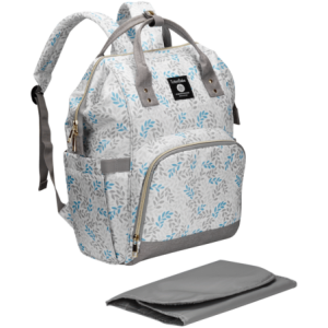 Totes Babe Alma Diaper Backpack Leafy Grey