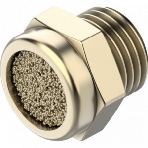 Brass Button Silencer 1/8"