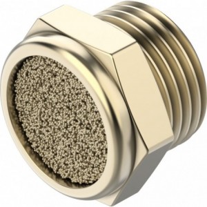 Brass Button Silencer 1/2"