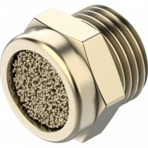 Brass Button Silencer 1/4"