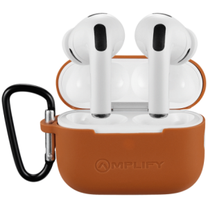 Amplify Note X 3 Series TWS Earphones - White Case + Orange Cover