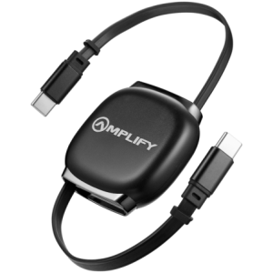 Amplify Revo Series USB C to USB C Retractable Cable Fast Charging Cable