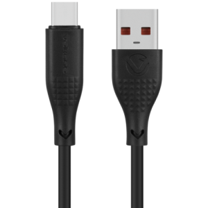 Volkano Nova Series USB A to USB C 100W 1.2m TPE cable- Black