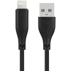 Volkano Nova Series USB A to Lightning charging cable TPE-Black