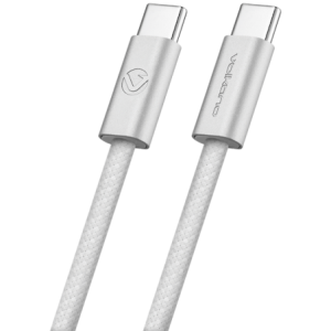 Volkano Weave Series 60w USB C to USB C 1.2m-White