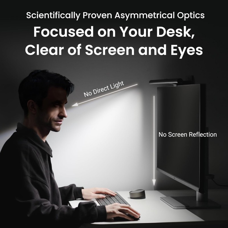 BenQ ScreenBar Halo 2 LED Monitor Light Bar |Precision Lighting