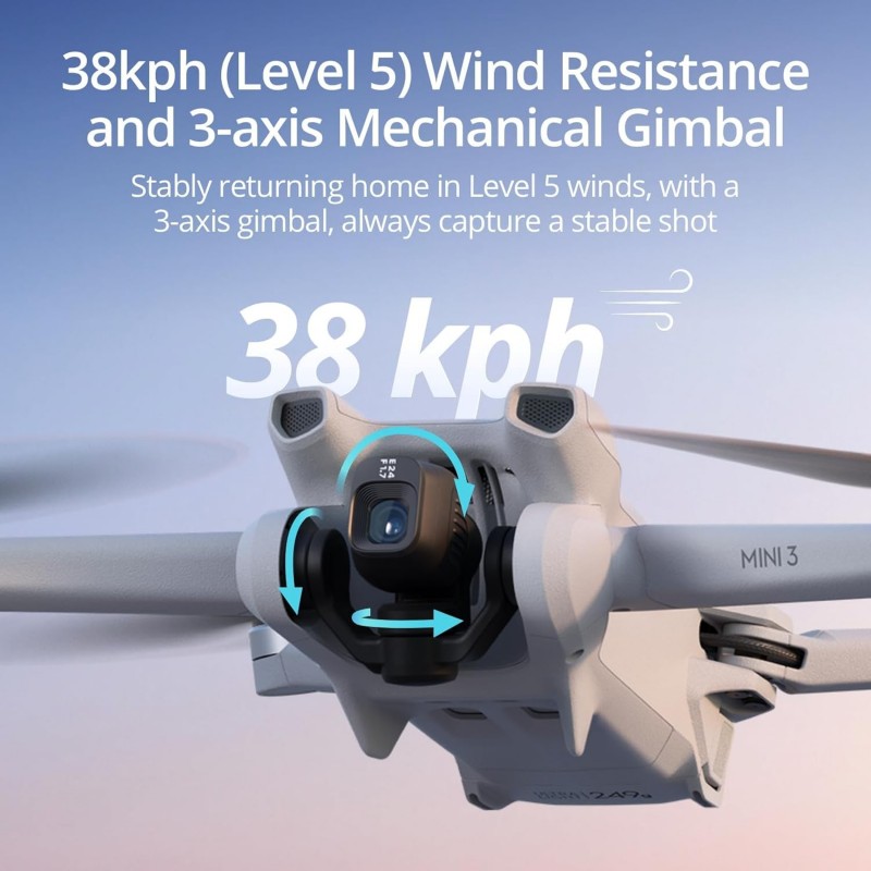 DJI Mini 3 Ultra-Lightweight 4K HDR Drone | 38 Min Flight Time