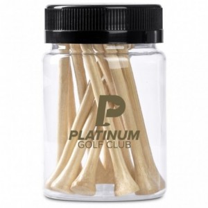 Altitude Swingstart Set of 12 Wooden Golf Tees with Reusable Jar