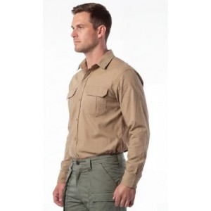 Vulcan Mens Country Ripstop Ls Shirt Khaki 5XL