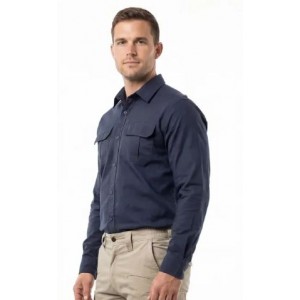 Vulcan Mens Country Ripstop Ls Shirt Navy 3XL