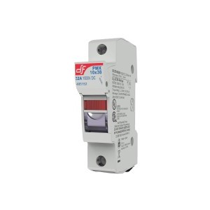 DF Electric 32A fuse holder 1P 1000Vdc - uses 10x38 fuses