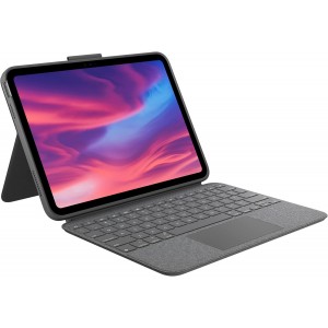 Logitech Combo Touch (10th gen &amp; A16) | Detachable iPad Keyboard Case with Large Precision Trackpad - Full-Size Backlit Keyboard &amp; Smart Connector Technology | Oxford Grey