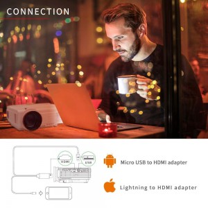 VANKYO LEISURE 3 Mini Projector 1080P Full HD -2400 Lux Portable Projector with 40 000 Hrs LED Lamp Life - 170" Display 