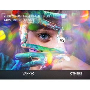 VANKYO LEISURE 3 Mini Projector 1080P Full HD -2400 Lux Portable Projector with 40 000 Hrs LED Lamp Life - 170" Display 