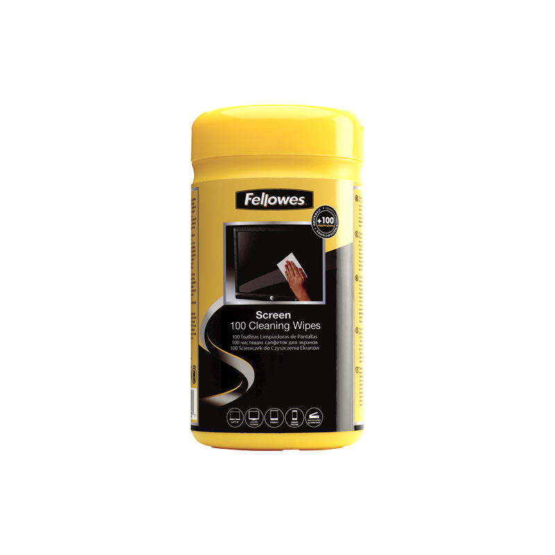 Fellowes 9970330 100 Screen Cleaning Wipes