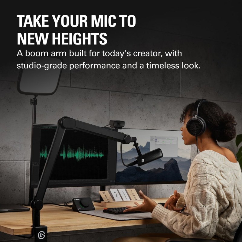Elgato Wave Mic Arm | Studio‑Grade Adjustable Boom Arm for