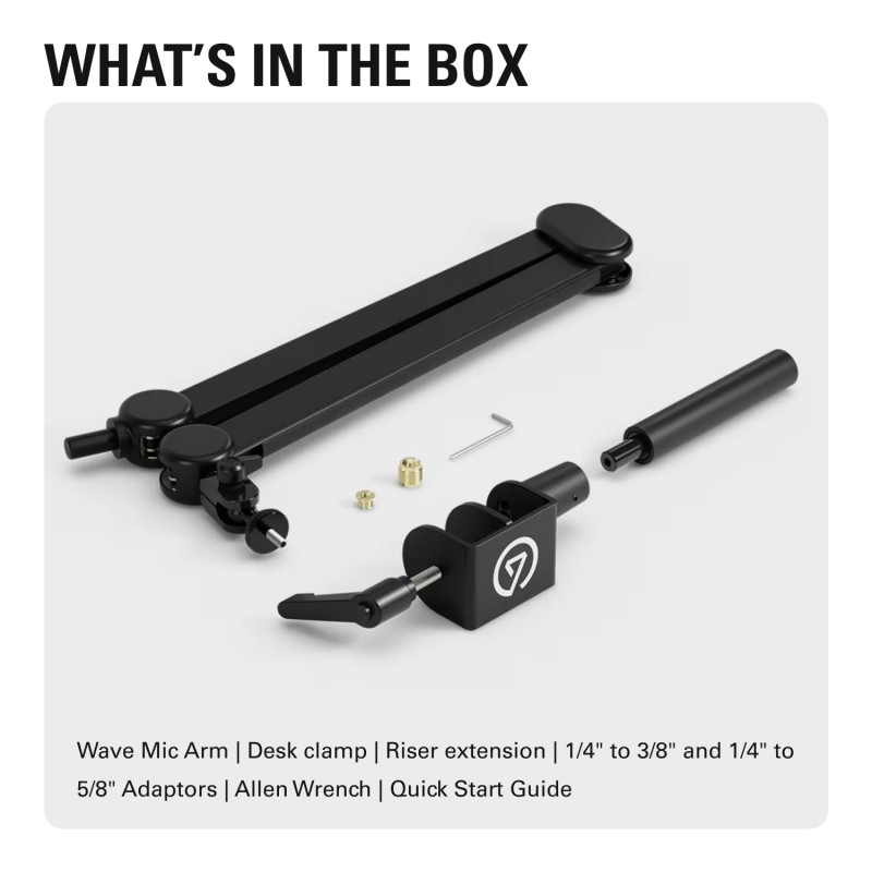 Elgato Wave Mic Arm | Studio‑Grade Adjustable Boom Arm for