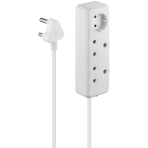 SWITCHED 3 Way Multiplug - White